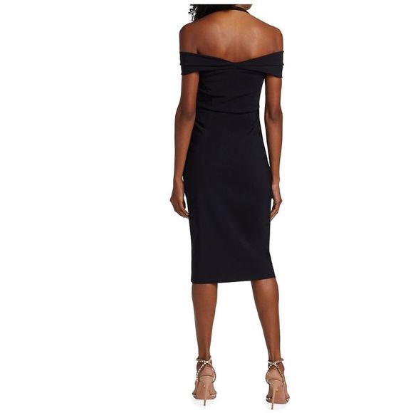 NWT Chiara Boni La Petite Robe Anunciacion Halter Off-The-Shoulder Dress $695 - Picture 4 of 9